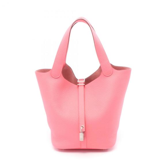 Hermes Hermès Picotin Lock MM Handbag, Leather, Women's, Pink - Picture 1 of 6